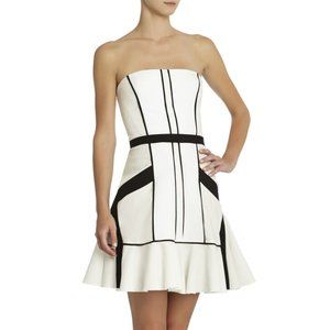 BCBGMAXAZRIA RUNWAY Tosha Black & White dress NWT